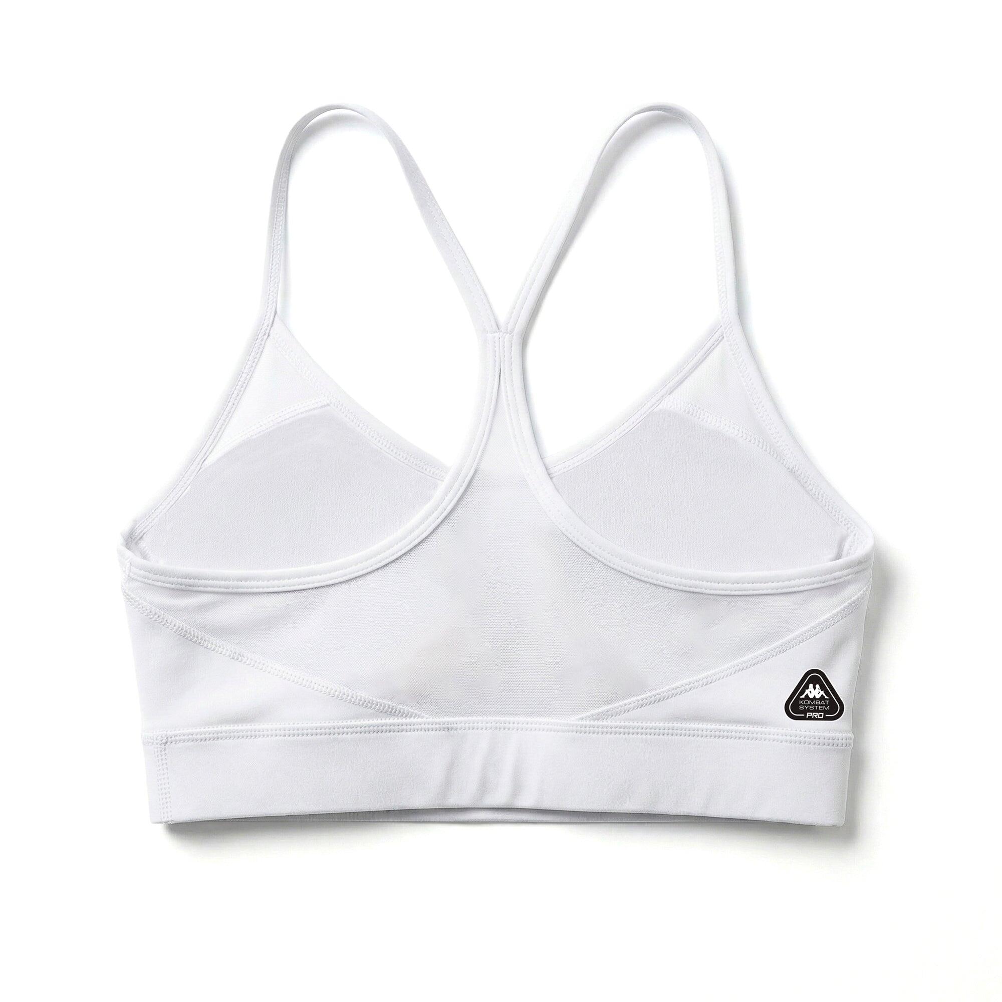 Top sportivo da donna in poliestere bianco da training 2/2