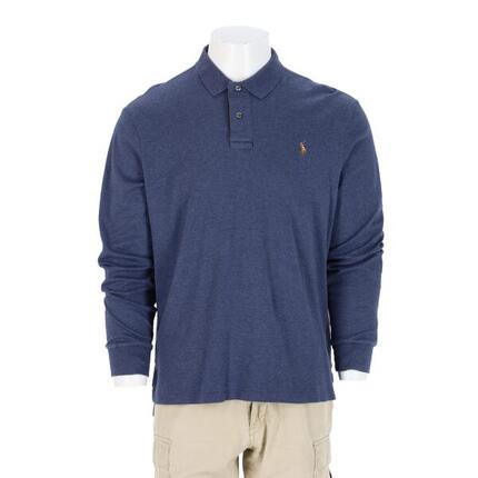 Reconditionné - Polo manches longues Homme Marine - Excellent