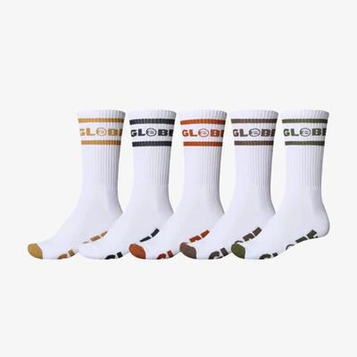 Globe tilt hi 5pk witte sokken