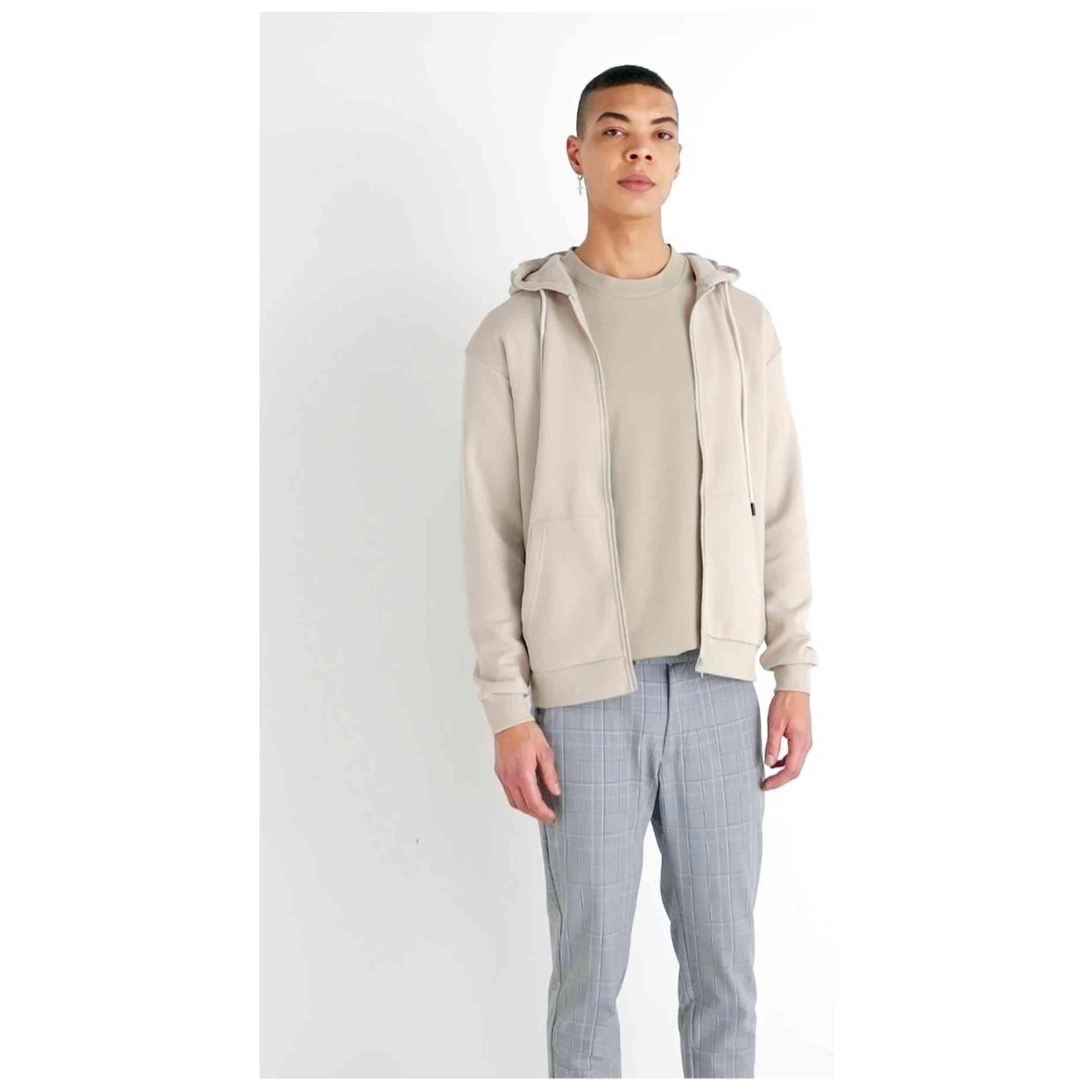 Felpa con cappuccio Jack&jones modello 12249342-BEIGE per uomini 2/5