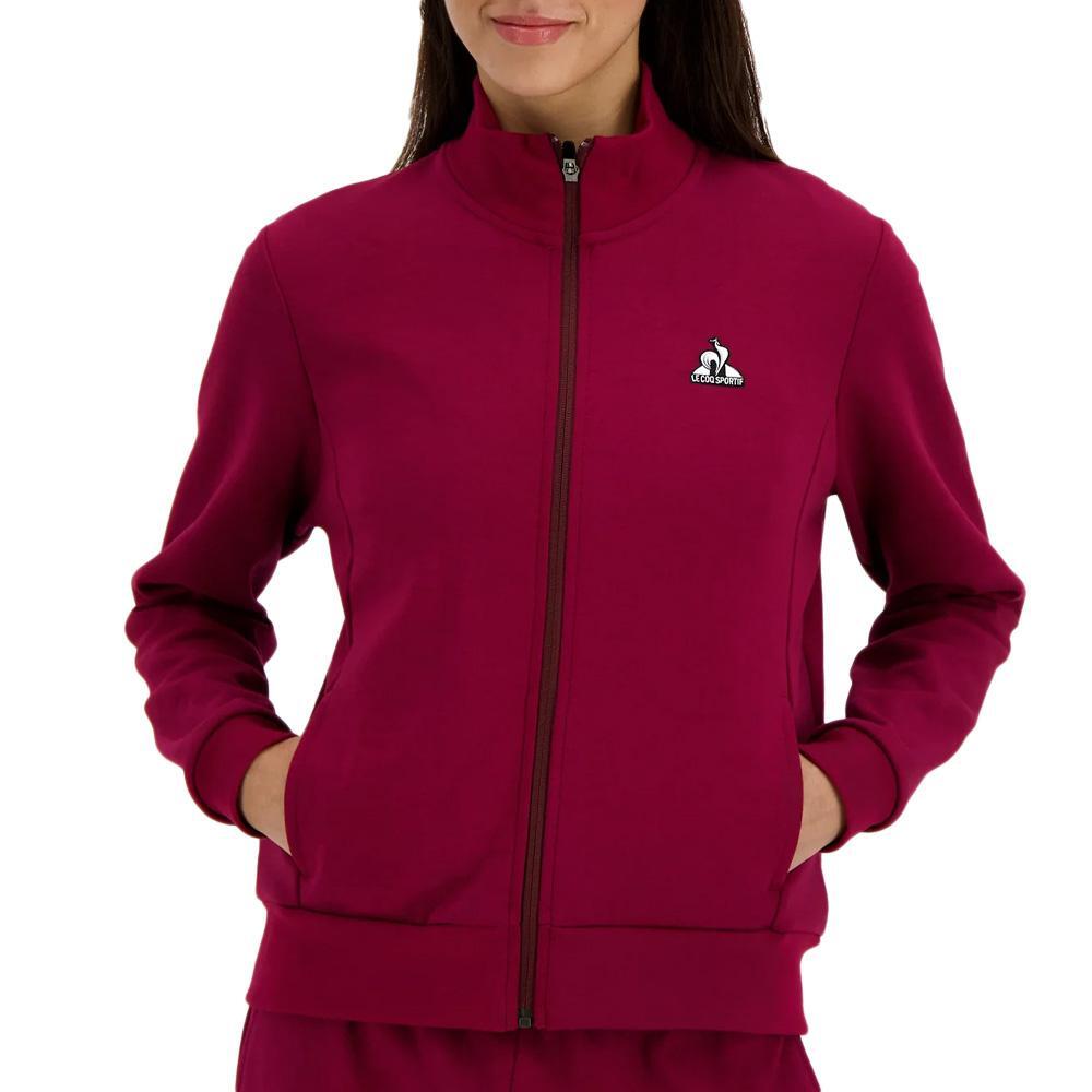 Le Coq Sportif Women's Heritage Zipped Sweatshirt - Burgundy