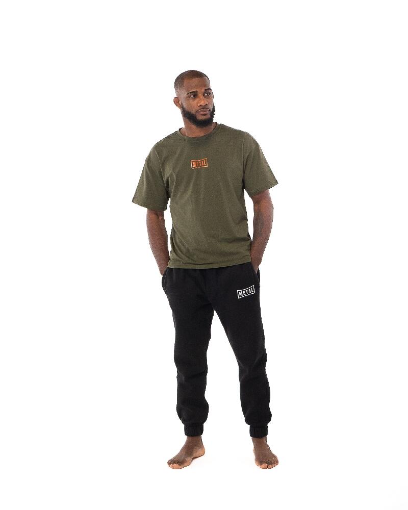 T-shirt coton Metal Boxe Olive L 4/6