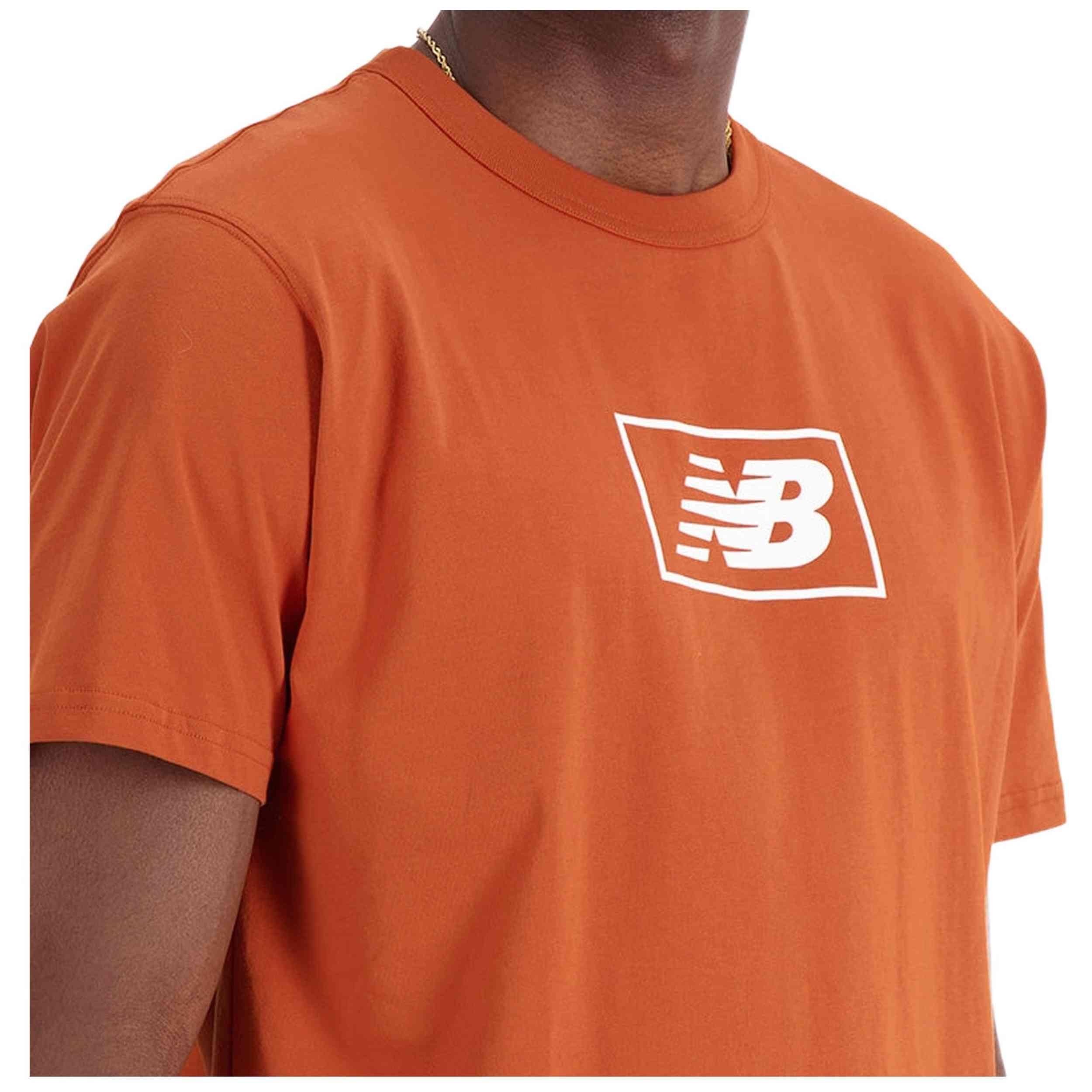 Maglia a maniche corte New balance modello MT33512 ROX per uomini 4/4