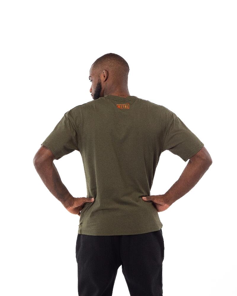 T-shirt coton Metal Boxe Olive L 6/6