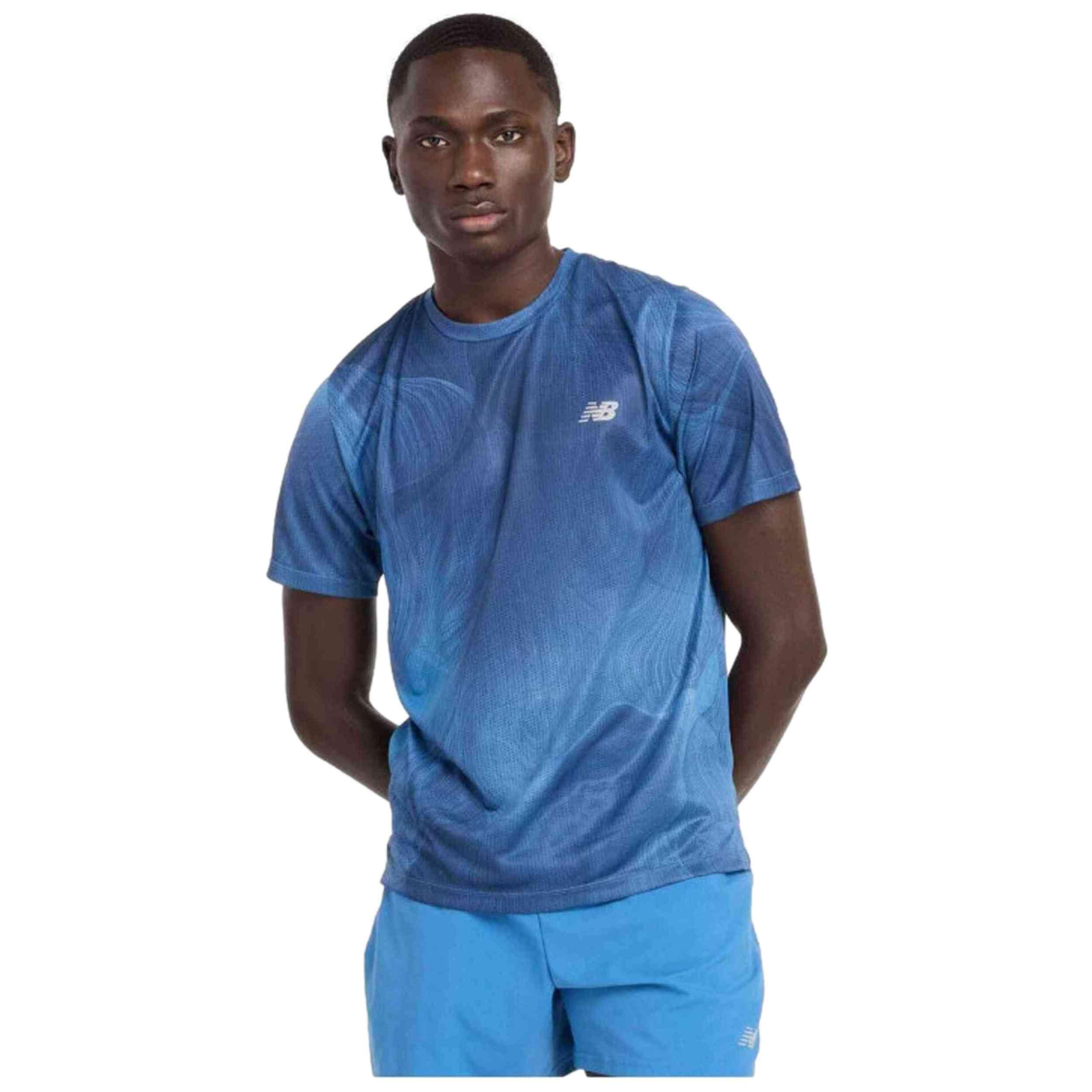 T-shirt met korte mouwen New balance model MT41254_BEU voor mannen 5/5