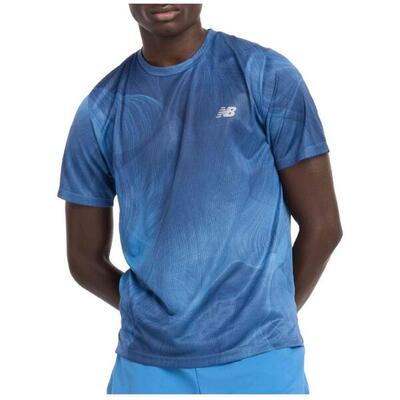 T-shirt met korte mouwen new balance model mt41254_beu voor mannen