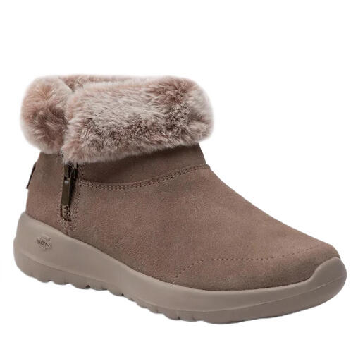Skechers Obuwie Damskie Zamszowe Botki Śniegowce Beżowe 36 1/1