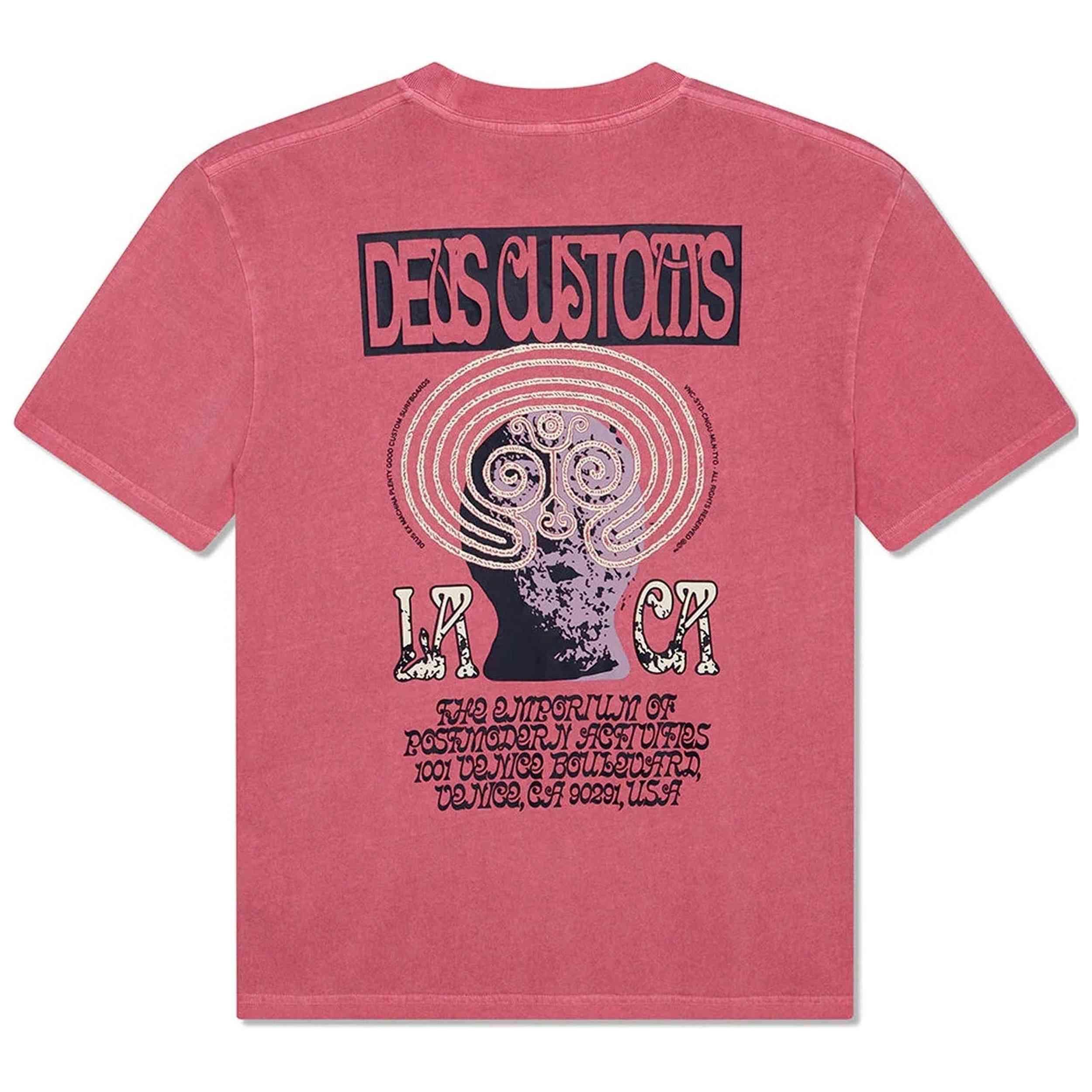 Maglia a maniche corte Deus ex machina modello DMF251220A-Raspberry per uomini 2/4