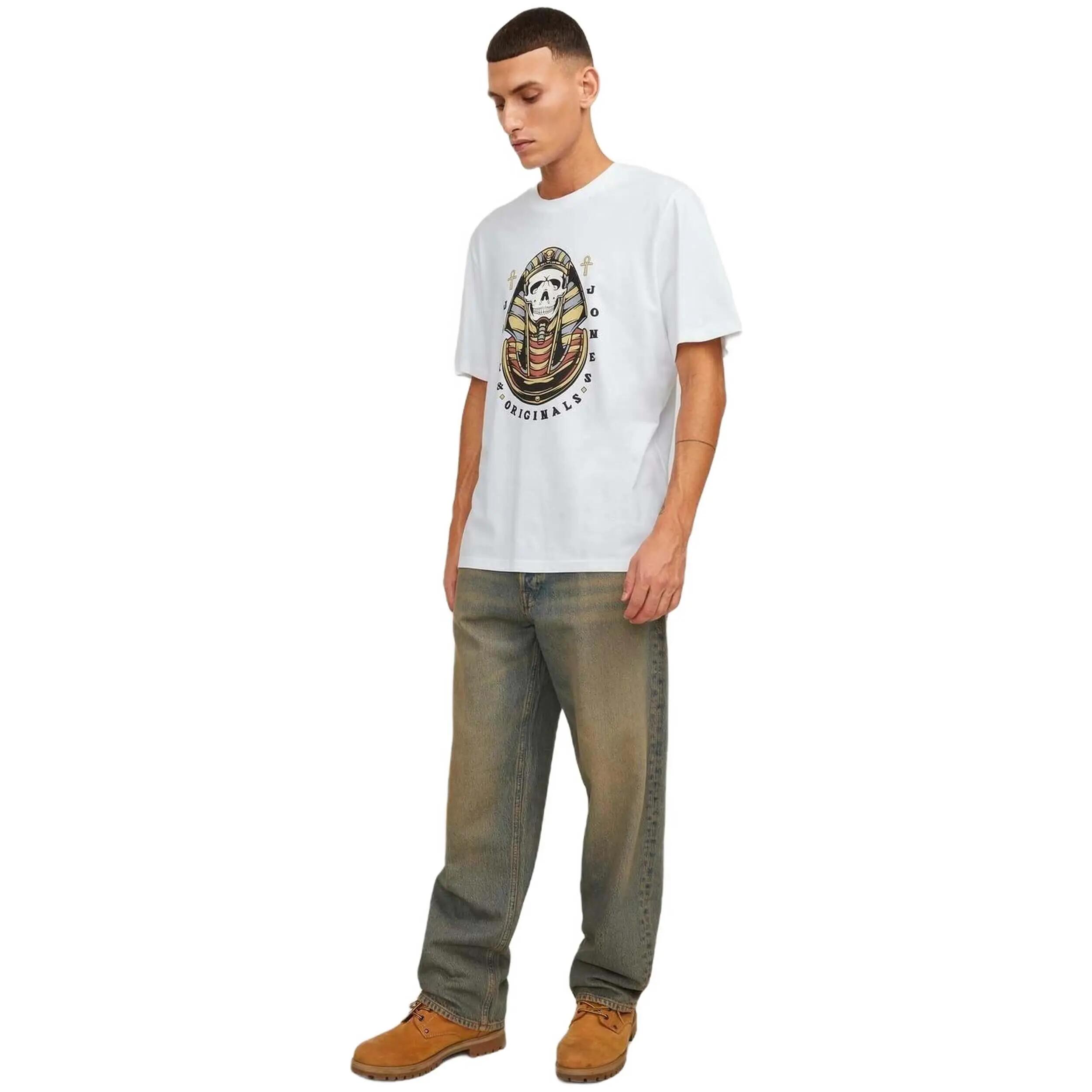 Maglia a maniche corte Jack&jones modello 12249345-white per uomini 3/5