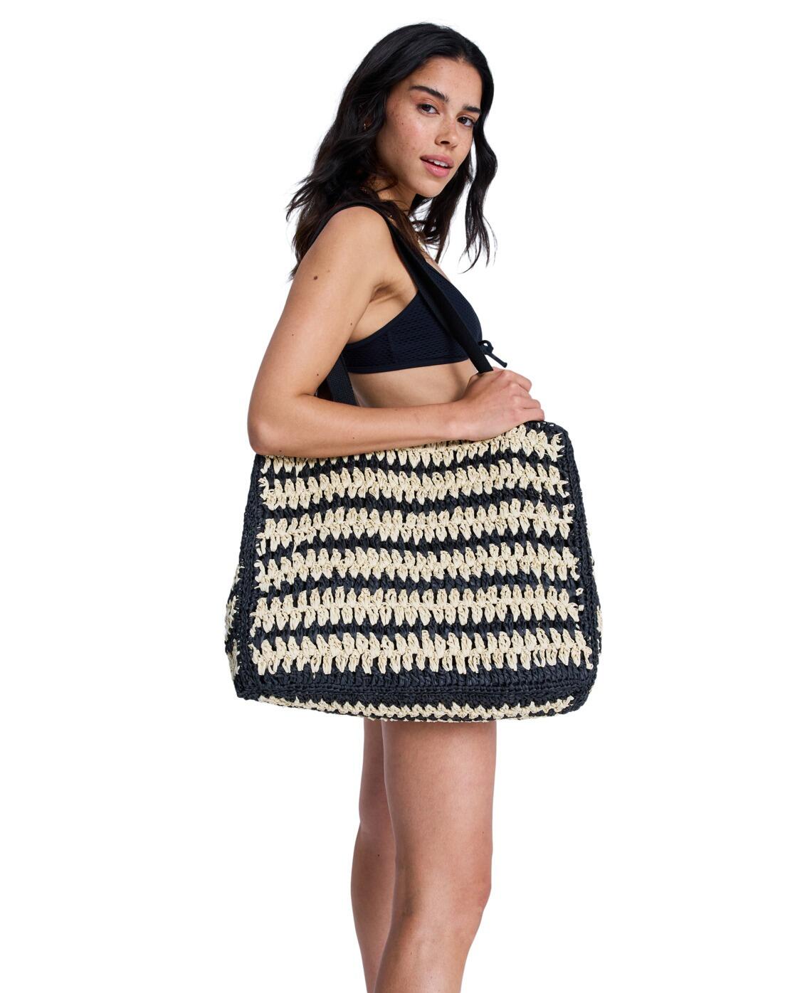 Bolsa de playa con asas INTO THE MYSTIC Negro Mujer 3/4