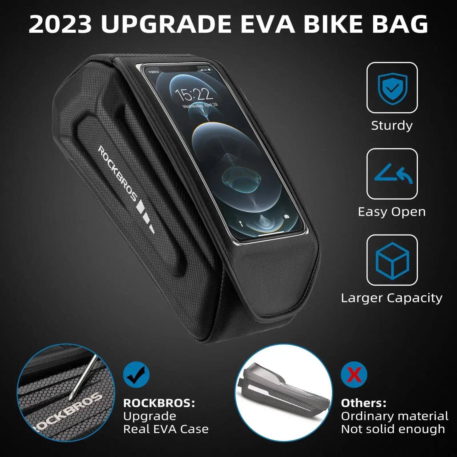 ROCKBROS Fahrradtasche EVA Oberrohr/Lenker/Rahmentasche Handy 3/7