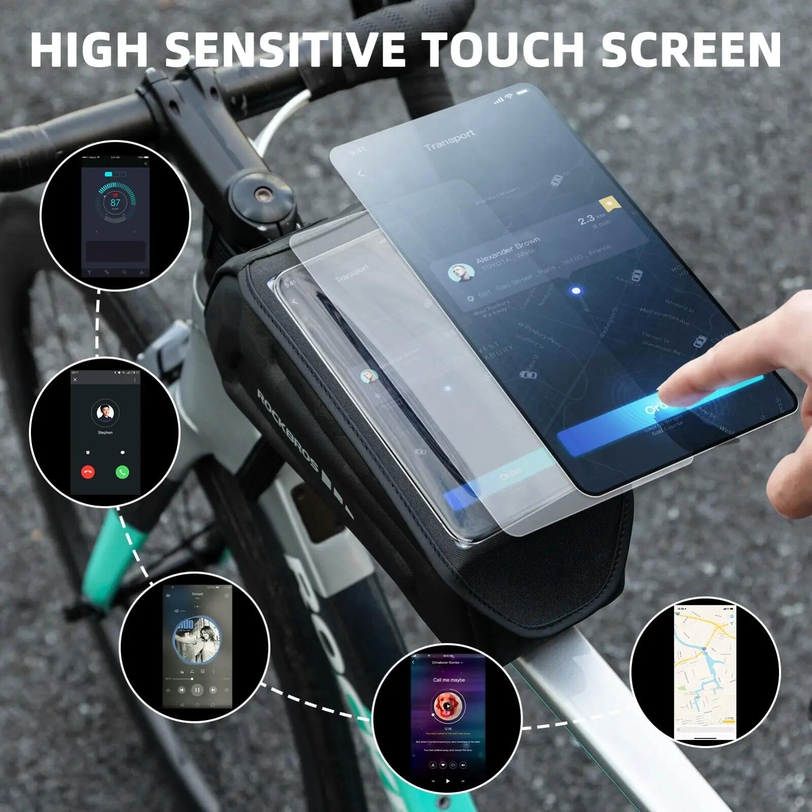 ROCKBROS Fahrradtasche EVA Oberrohr/Lenker/Rahmentasche Handy 6/7