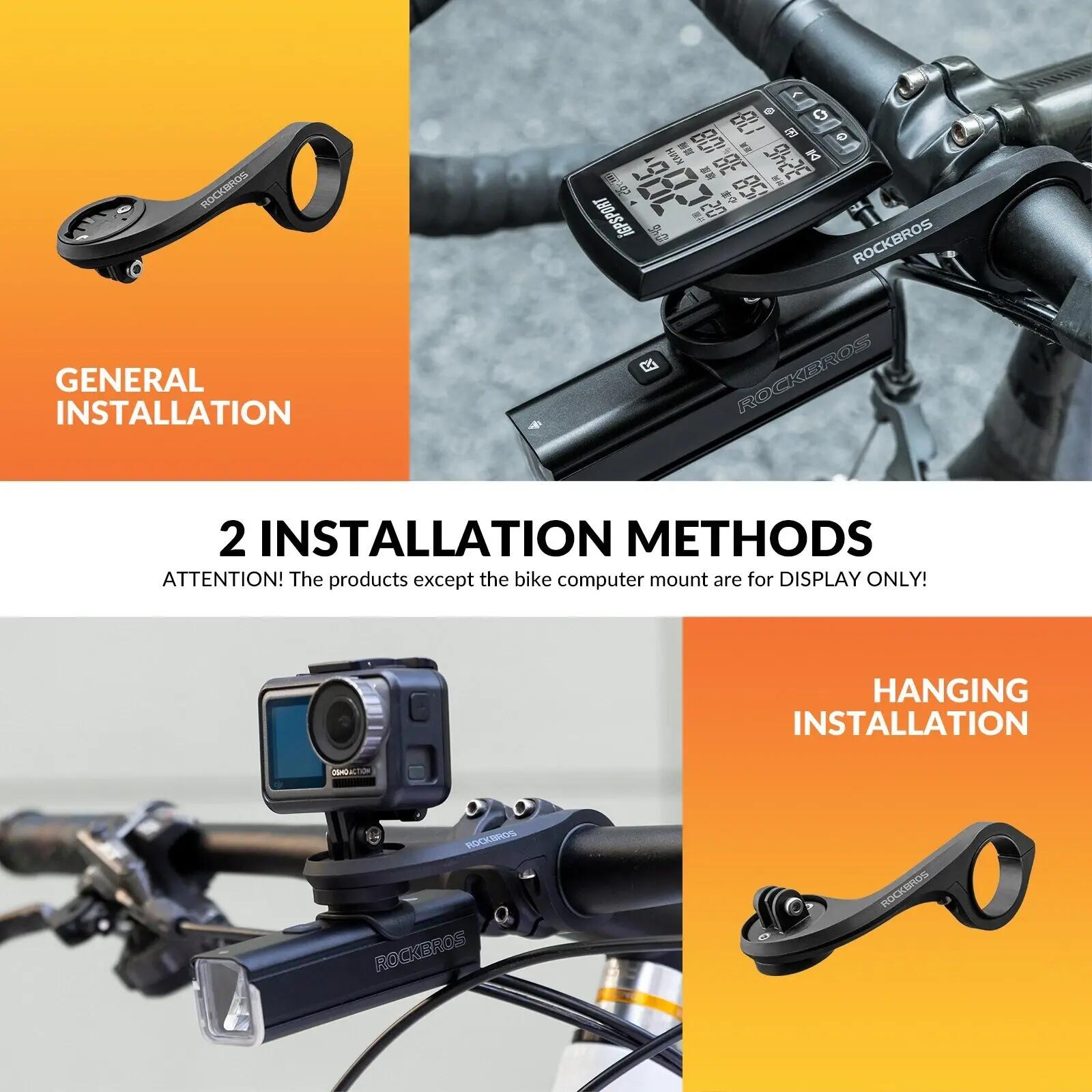 Suport ghidon pentru computer GPS IGS/Garmin, lampă şi GoPro 3/7