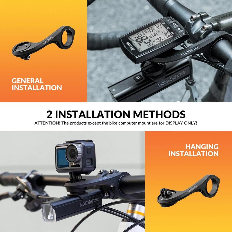 Suport ghidon pentru computer GPS IGS/Garmin, lampă şi GoPro