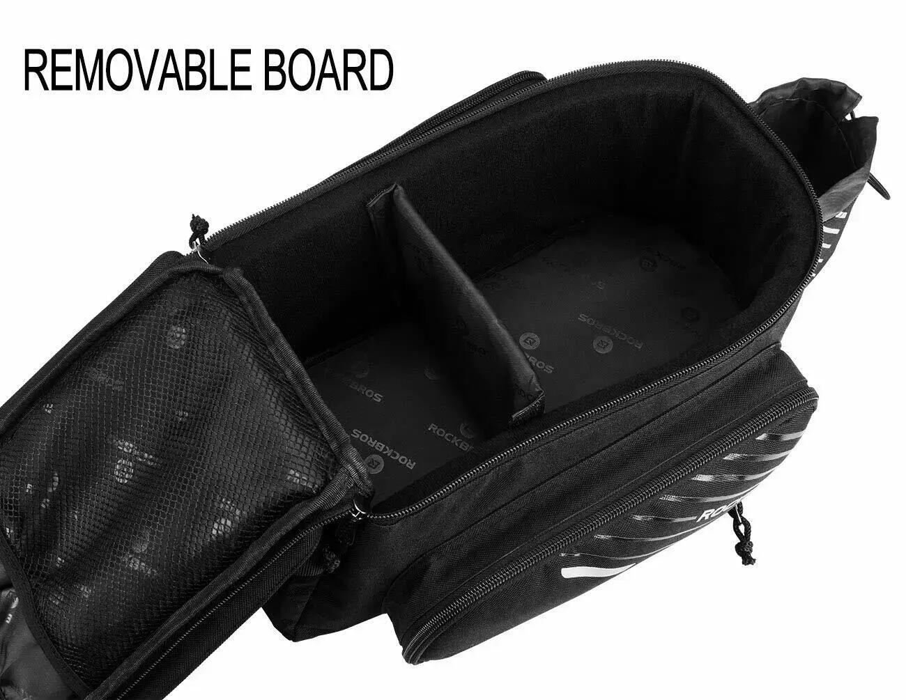 ROCKBROS Geantă pannier pentru portbagaj 9-12L, negru 4/7