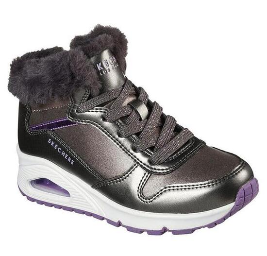 Buty dziecięce SKECHERS UNO COZY ON AIR310518L-GUN 36,5