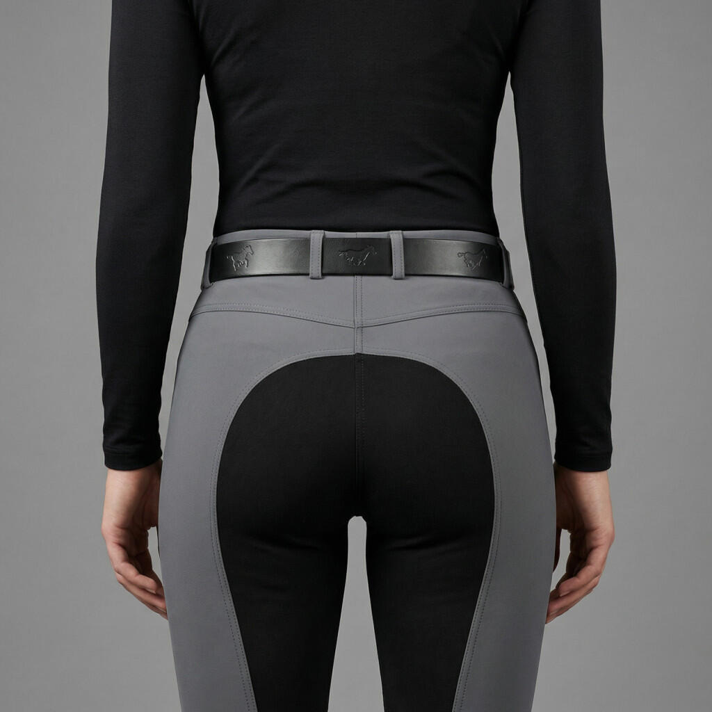 GALOP WEAR Kožený jezdecký pásek Galop – reliéfní motiv koně