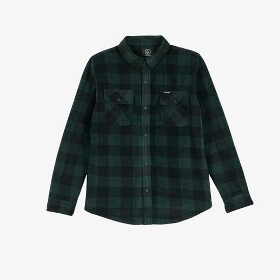 Camisa Volcom Bowered LS Negro Verde