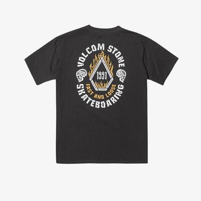 T-shirt volcom skate vital fast n loose zwart