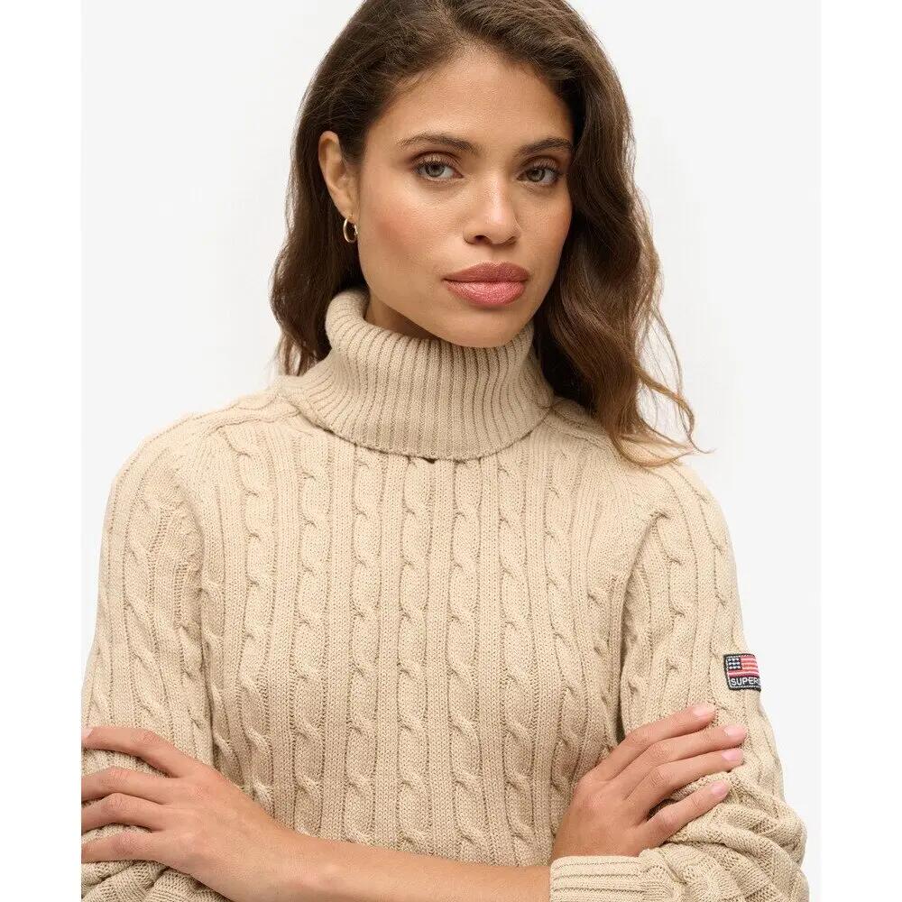 Pull ample torsadé à col roulé femme Superdry 5/6