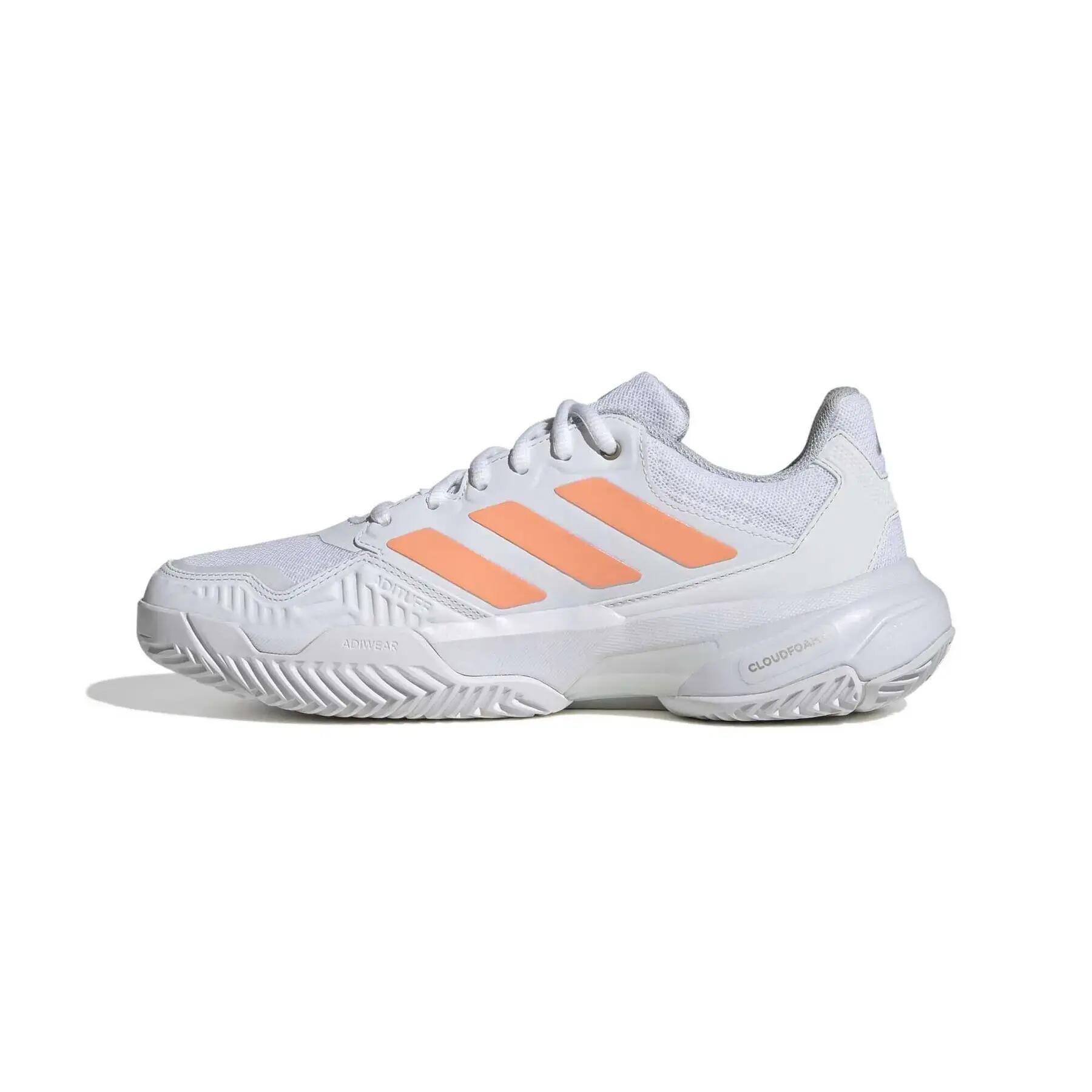 Zapatillas Adidas CourtJam Control 3 Blanco Naranja Mujer 6/7