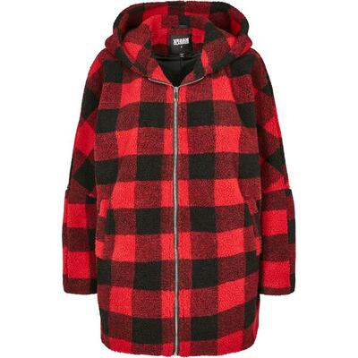 Urban classics oversized hooded check sherpa