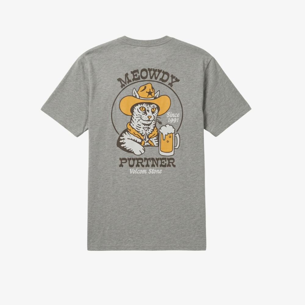Volcom Meowdy T-Hemd HTH Grau 7/7