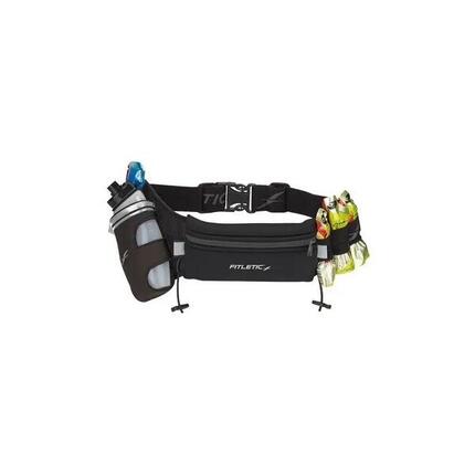 Ceinture d'hydratation 1 gourde 350ml et portes gels noir Fitletic