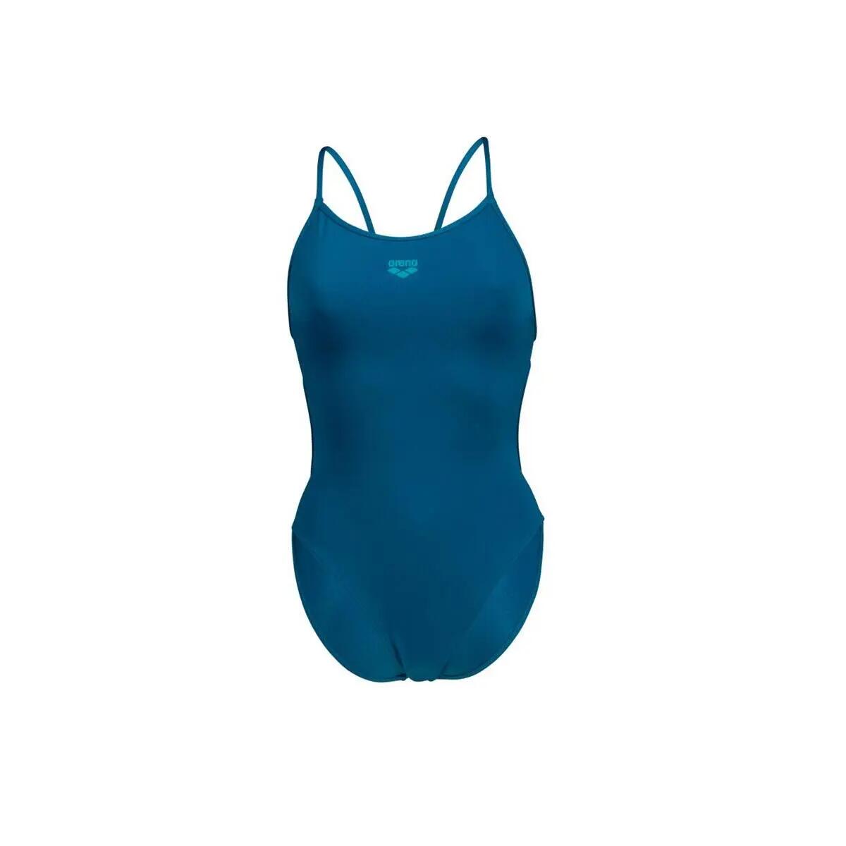 Arena Fato De Banho Feminino Solid Mulher Azul da Decathlon