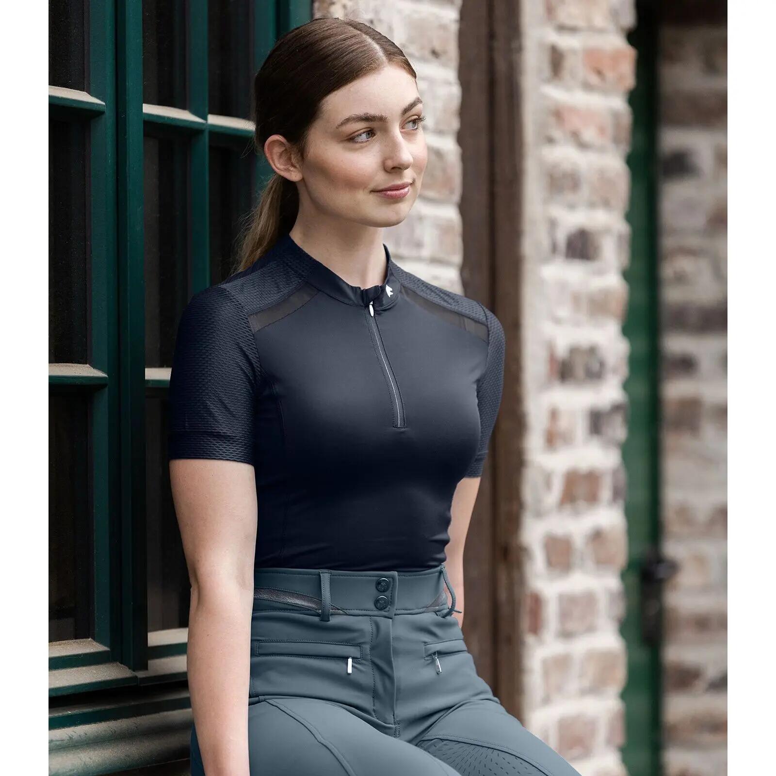 Polo d'équitation technique zippé femme ELT Nancy 3/7