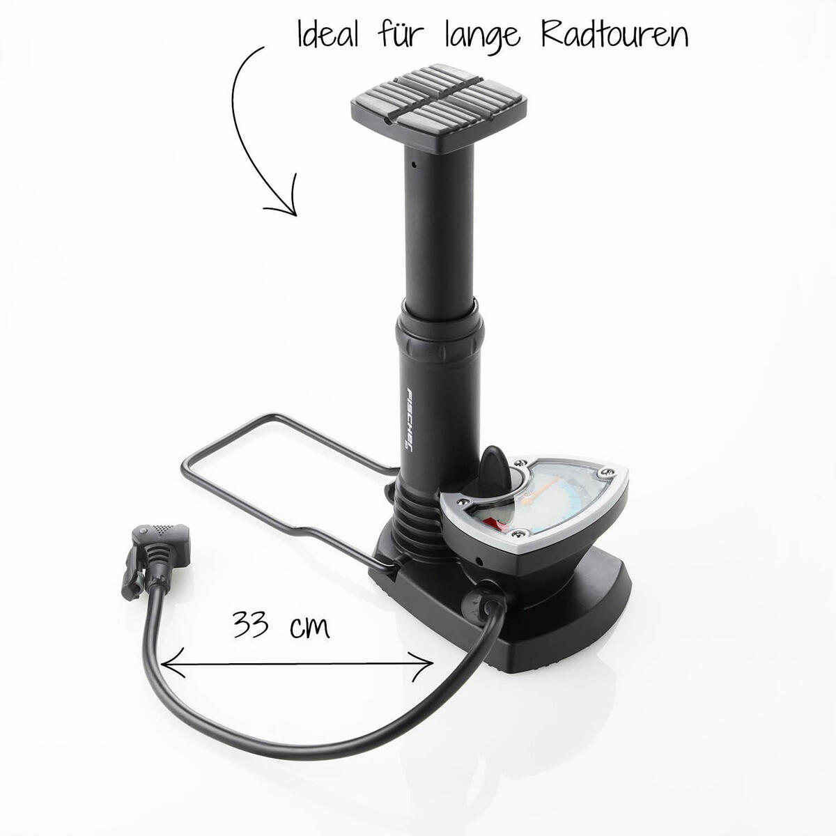 Manomètre de pompe de pied avec adaptateur Fischer SW 7/7