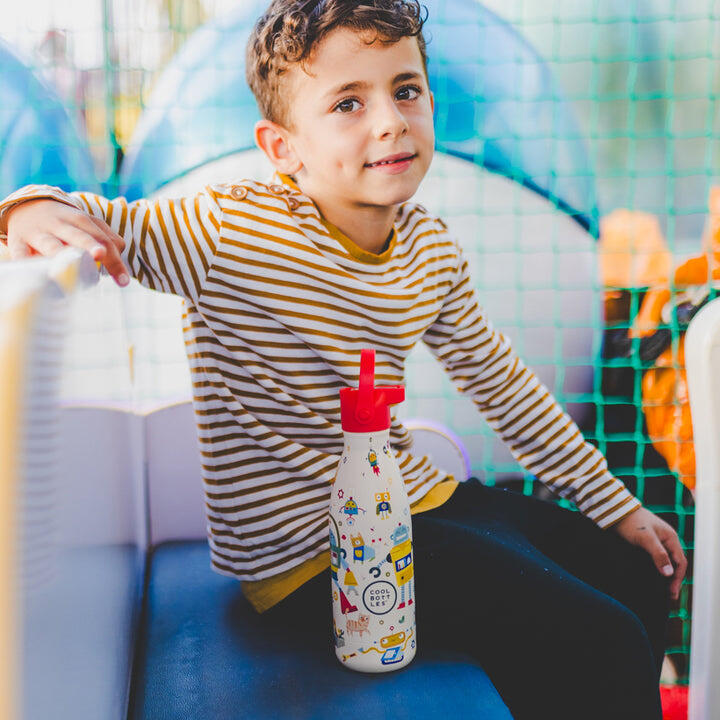 Botella Térmica para niños Cool Bottles. Con envío gratis. Messy Robots 350ml 5/5