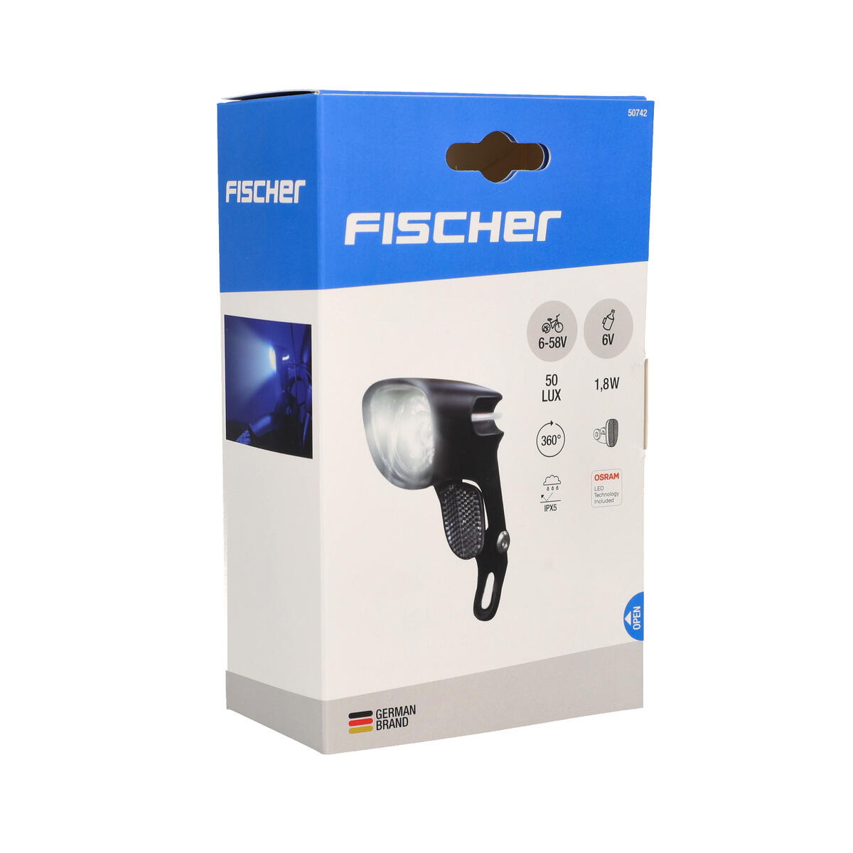FISCHER E-Bike LED-Frontlicht 50 7/7