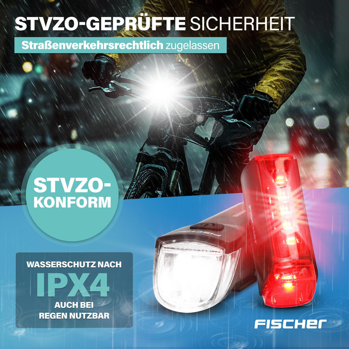 FISCHER Akku Beleuchtungsset TWIN 30/15 Sensor 2.0 7/7