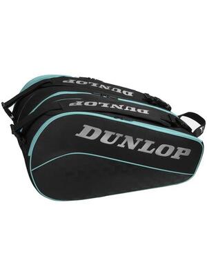 Dunlop elite padel tas zwart/petrol