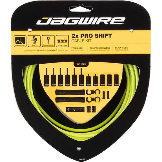 Jagwire ensemble de câbles de dérailleur Pro Shift vert