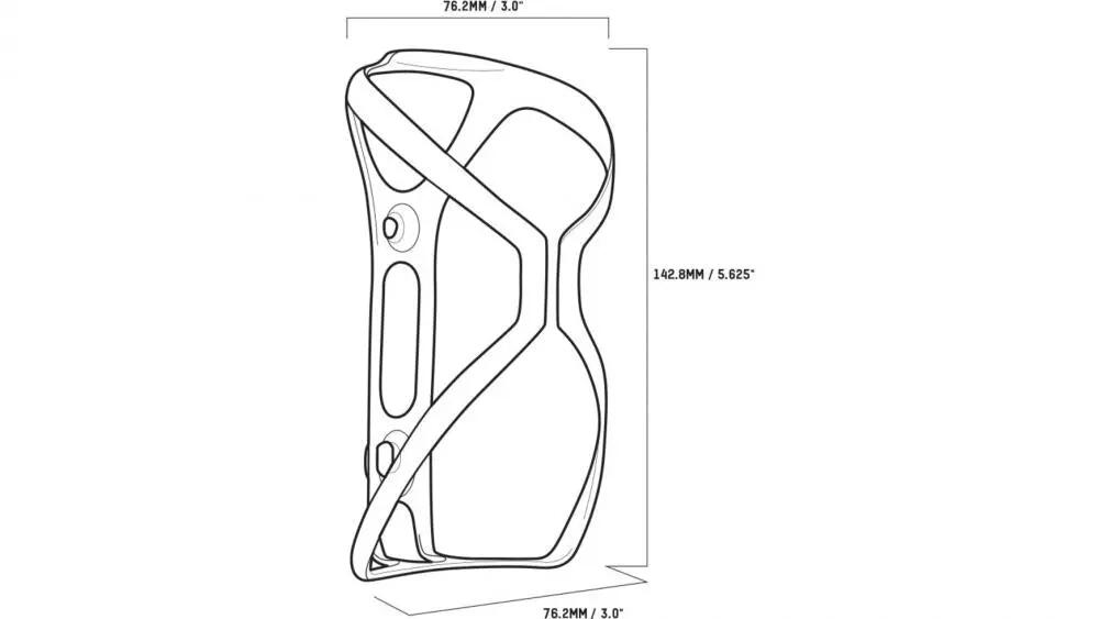 Blackburn Cinch Carbon Cage bidonhouder, 16 g, UD-Carbon, Matte White, sic... 2/2
