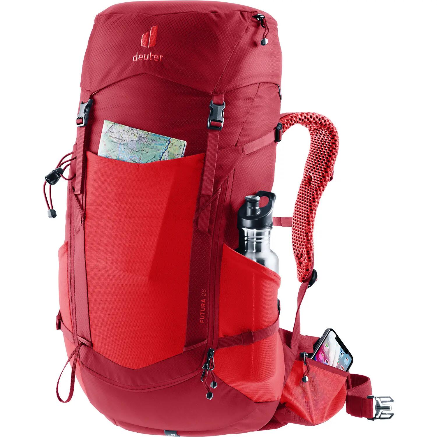 Herren - Wandern - Rucksack - atmungsaktiv, leicht - Futura 26 - cherry-masala 7/15