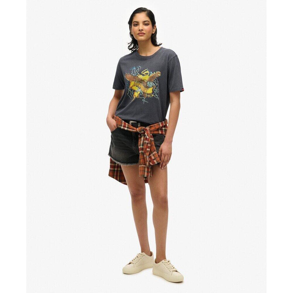 T-shirt décontracté à motif femme Superdry Biker Rock 3/6