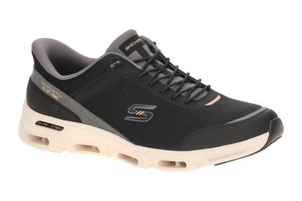 Skechers Glide Step Schuhe schwarz beige Damen SLIP INS 104616