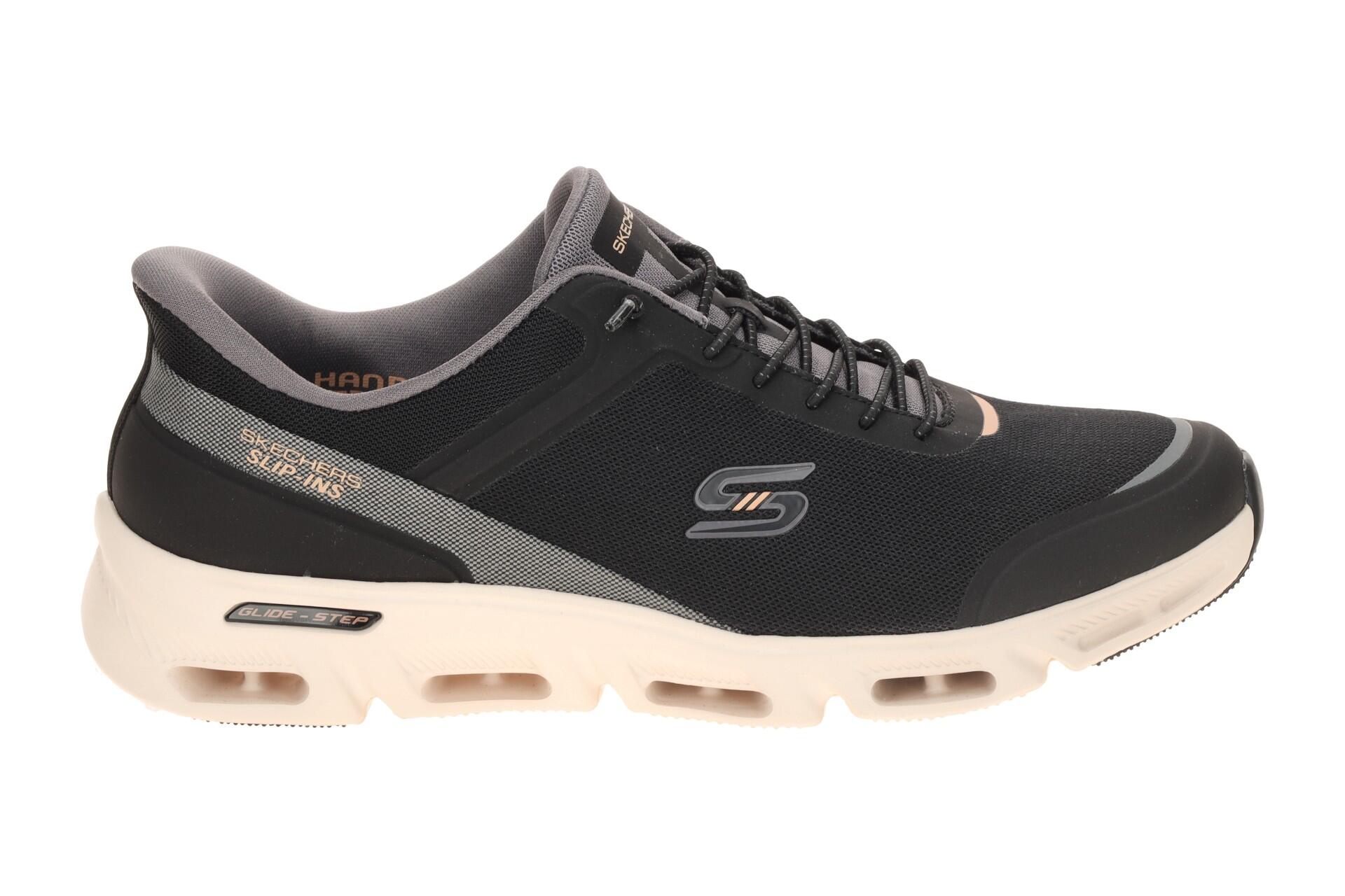 Skechers Glide Step Schuhe schwarz beige Damen SLIP INS 104616 2/7