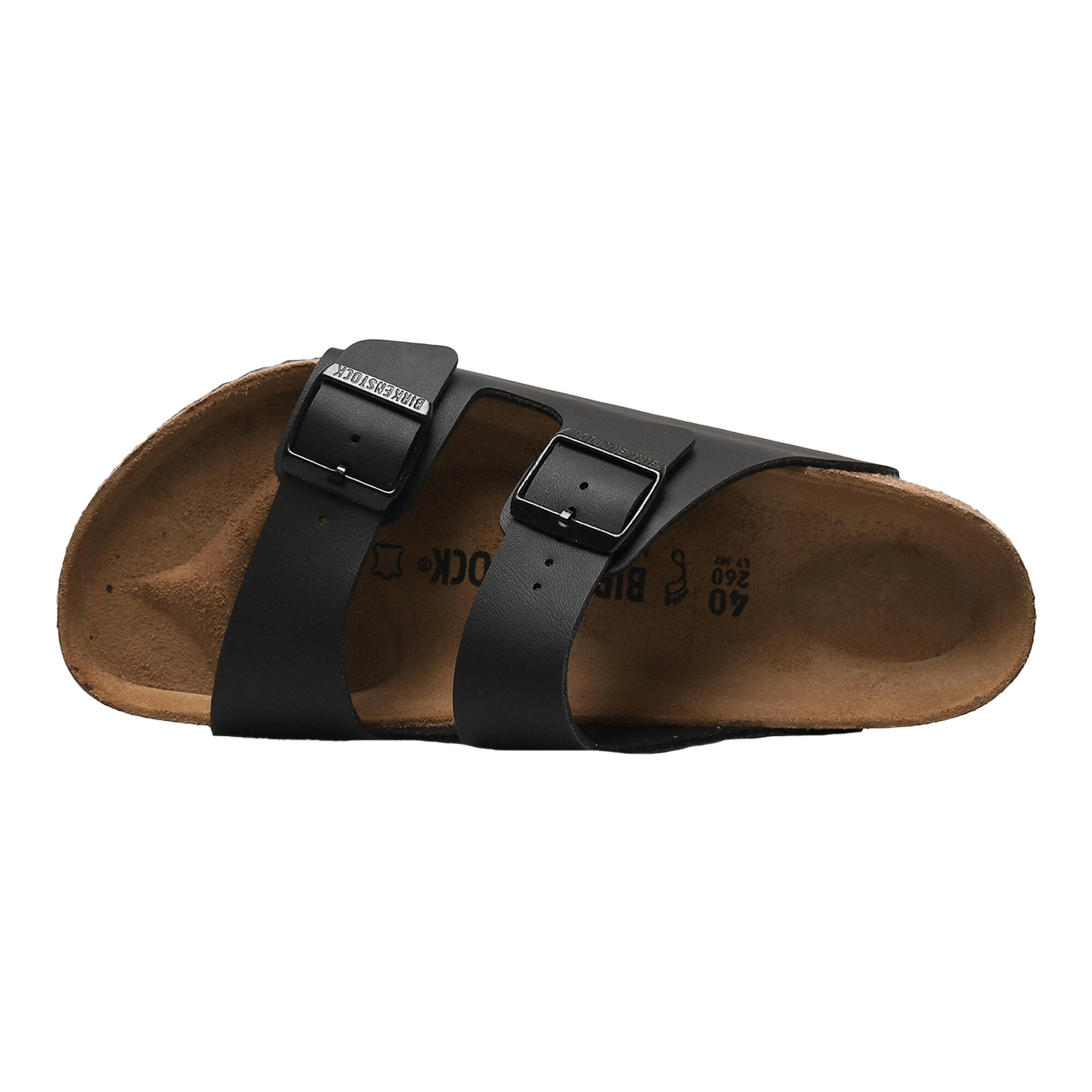 Volwassen unisex Arizona lederen sandalen (Zwart) 4/5