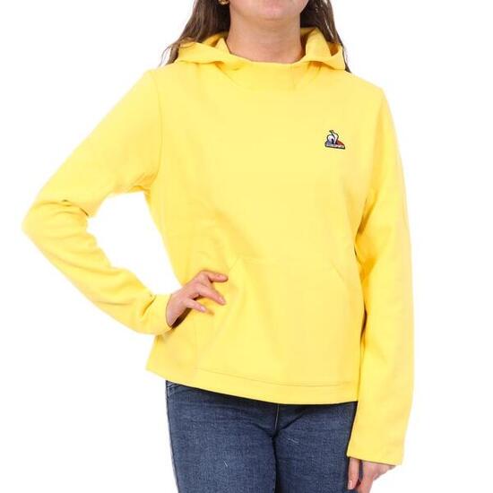 Sweat à Capuche Jaune Femme Le Coq Sportif Hoody N°9