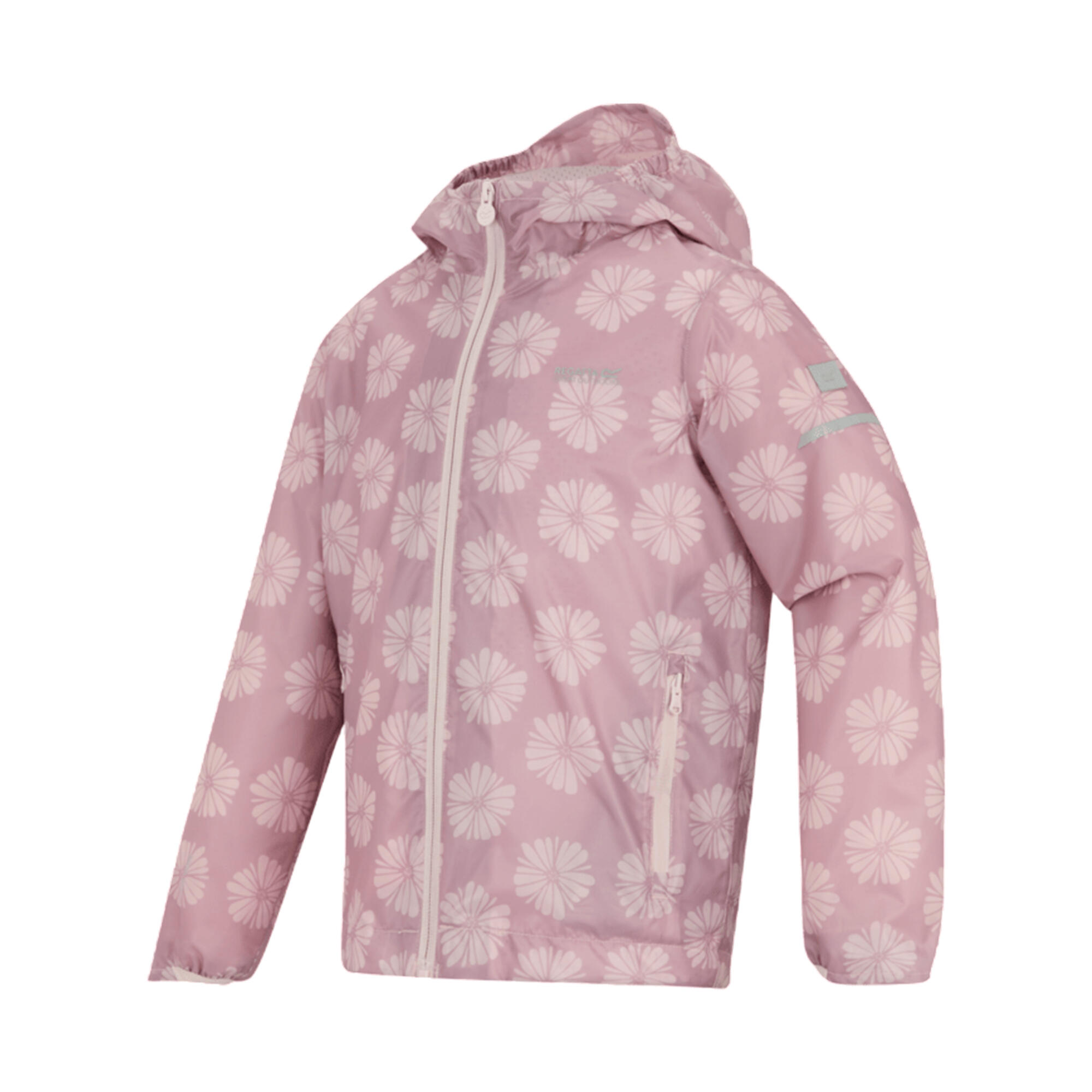 Childrens/Kids Lever II Camo Waterproof Jacket (Powder Lilac/Pink Haze) 3/4