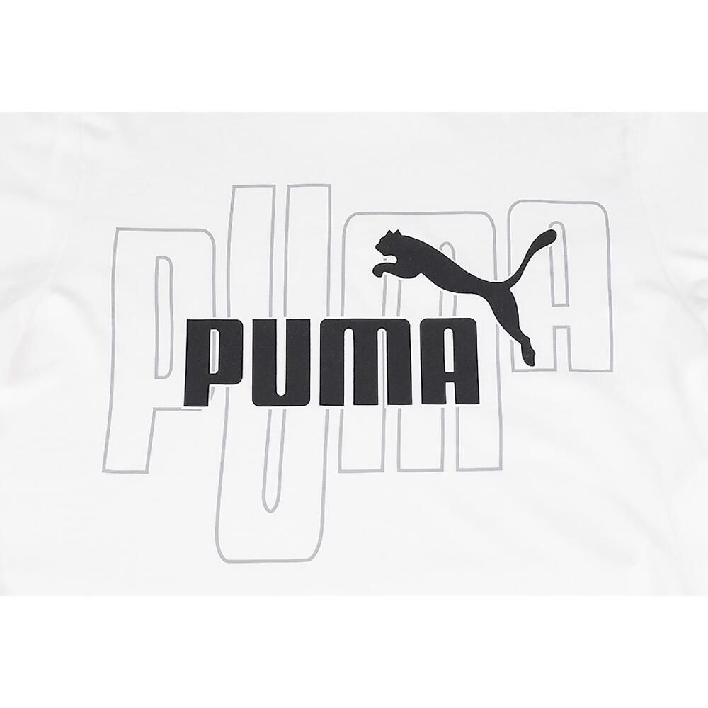 Maglia a Maniche Corte Uomo Puma Graphiccs No. 1 Logo Bianco 4/4