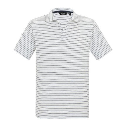 Polo Motif/style À Rayures HADVO Homme (Blanc / Bleu Marine)