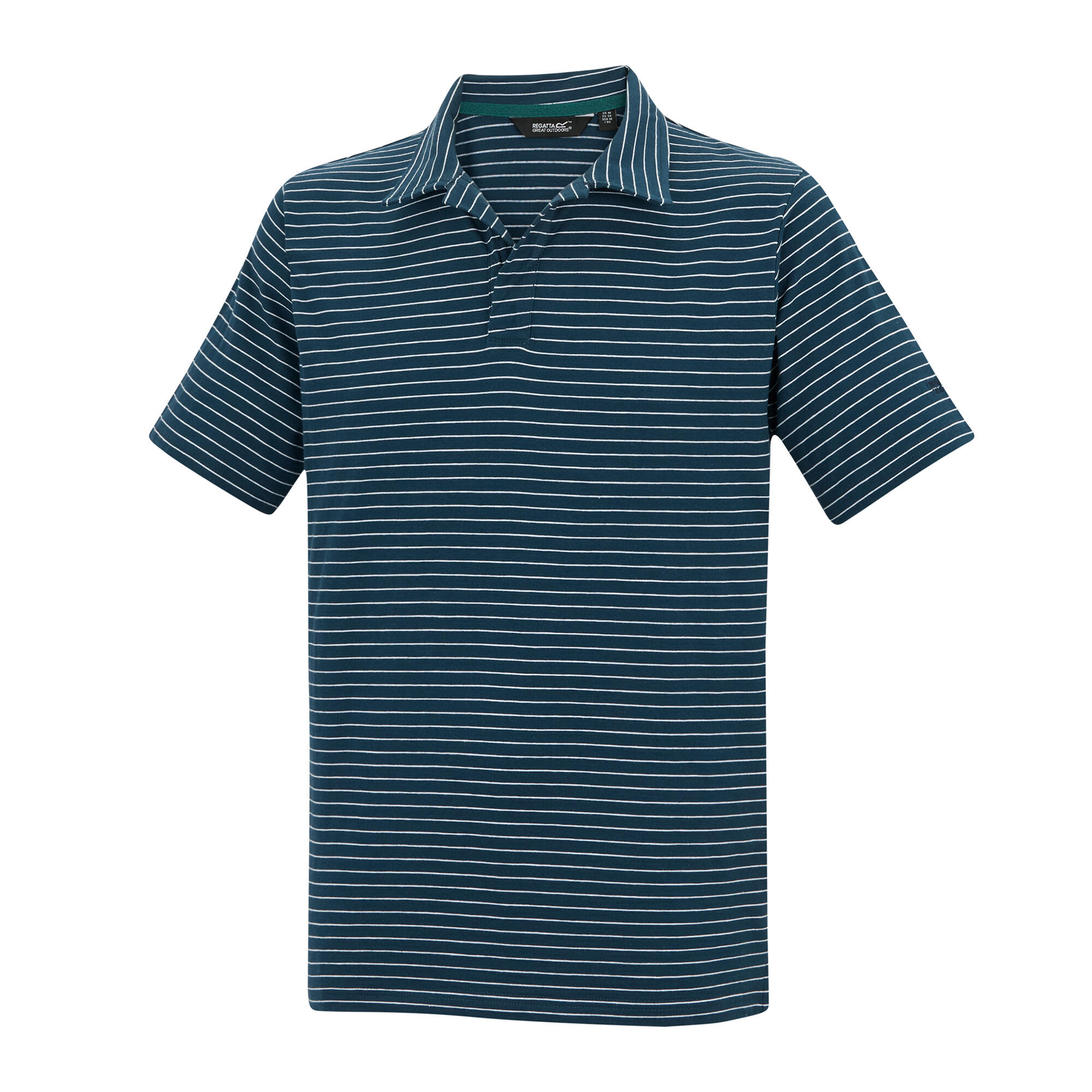 Polo Motif/style À Rayures HADVO Homme (Denim Sombre / Blanc) 3/5