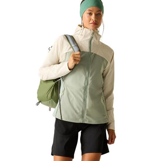 Veste Softshell À Capuche NOMADIC Femme (Crème / Vert Pâle)