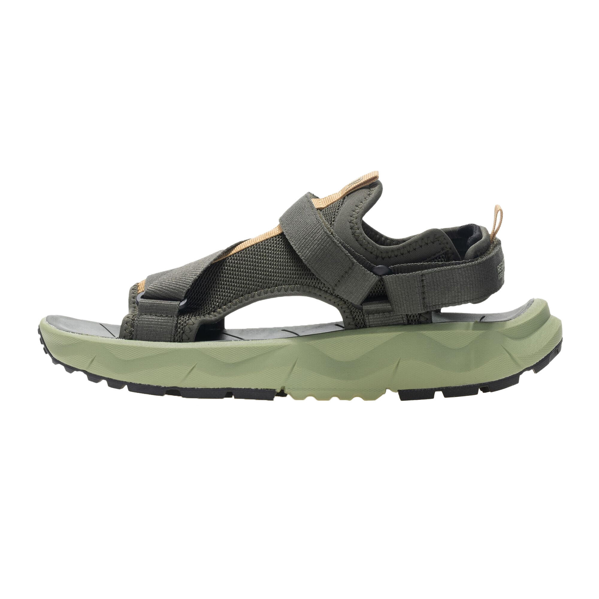 "Lito" Sandalen für Herren Dunkel-Khaki/Holzbraun 3/5