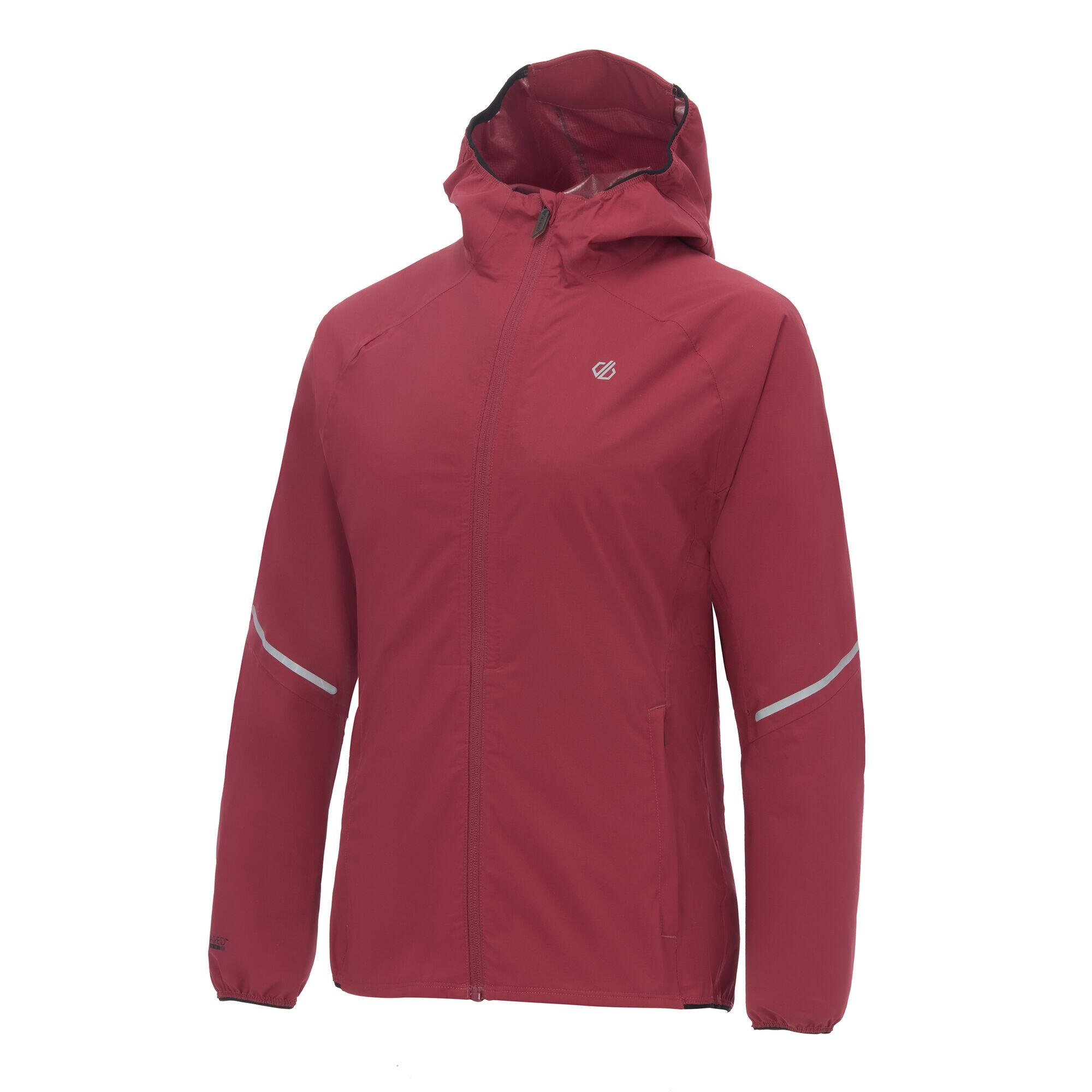 Veste Imperméable Légère À Capuche Femme (Rouge) 3/5